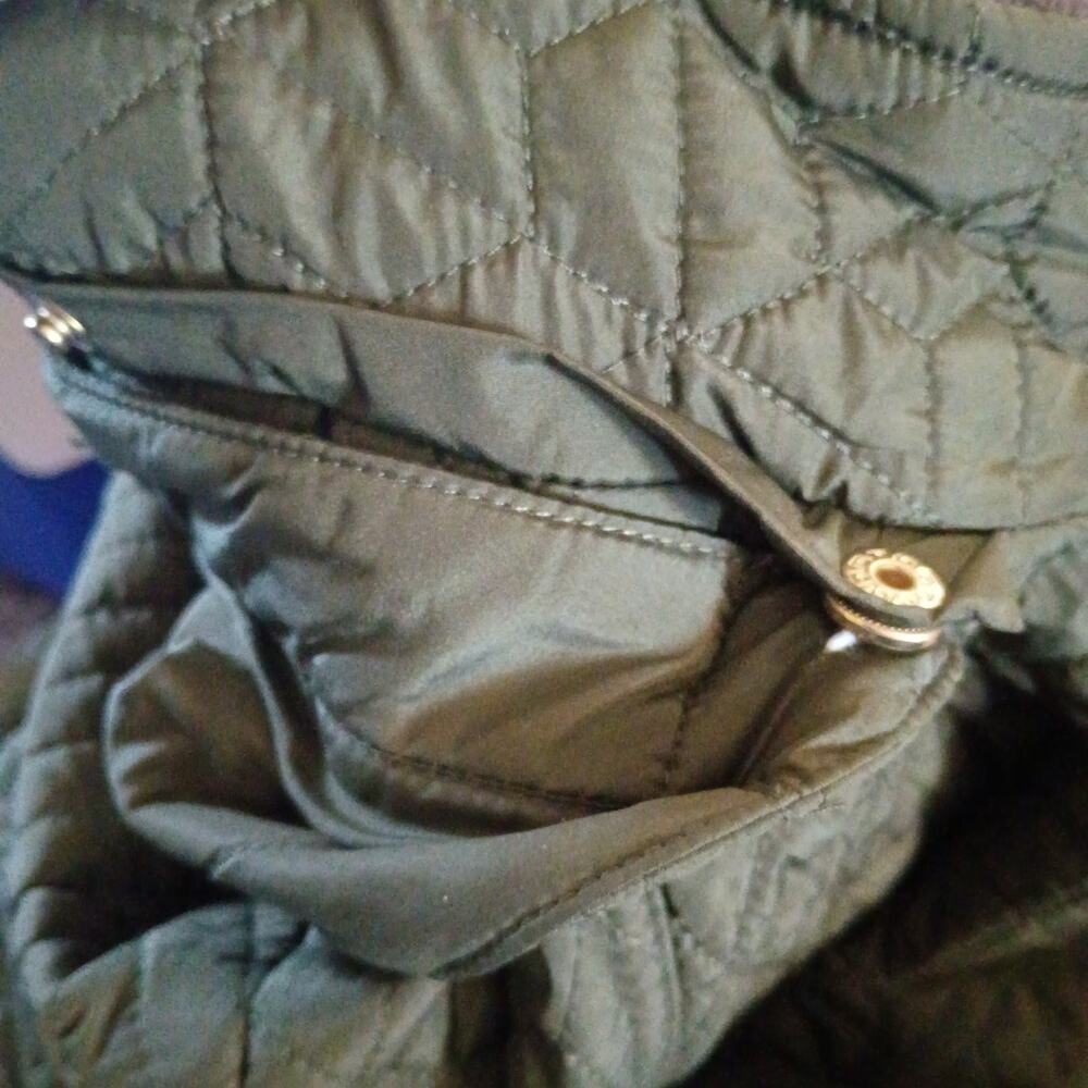 Weatherproof Green Quilted Lined Removeable Hood Full Zip Coat Women 2x - Picture 7 of 8